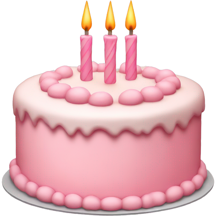 Light pink birthday cake