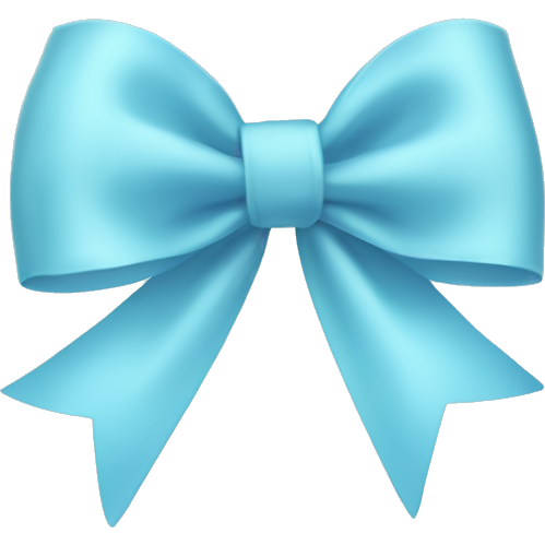 Pastel blue ribbon bow
