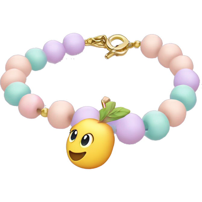 Pastel bracelet with ‘SWIFTIE’ in beads, Apple iOS emojis 💕🌸✨🎶🐍