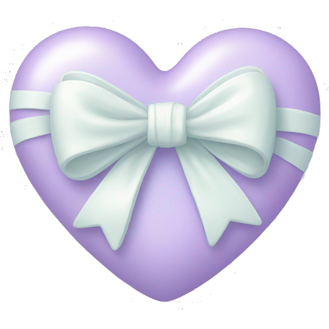 Pastel heart with white bow