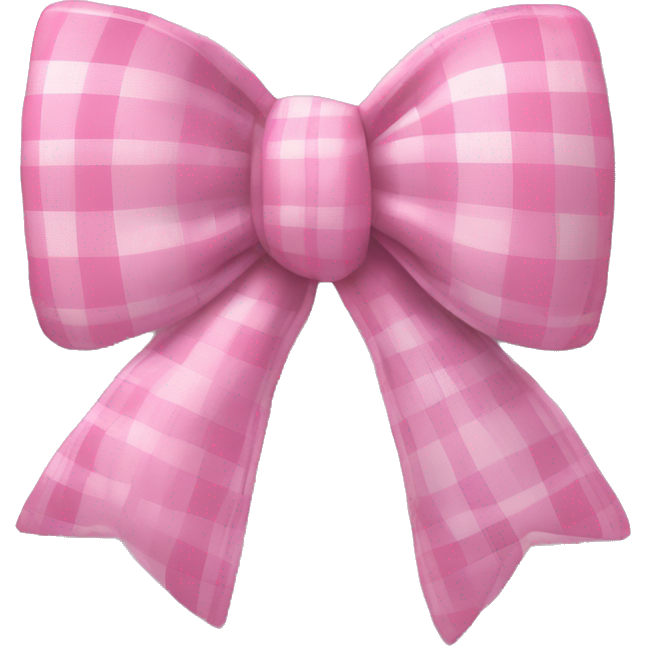 Pastel pink plaid bow