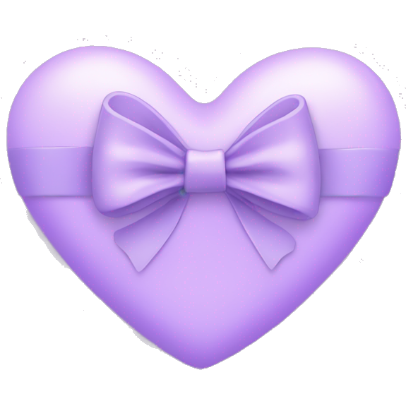 Pastel purple heart with a bow