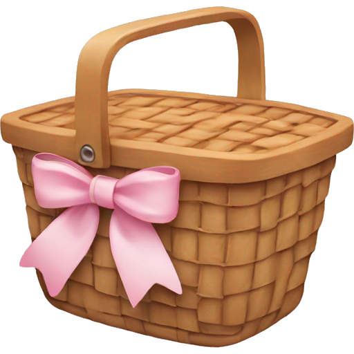 Picnic basket in light pink bow