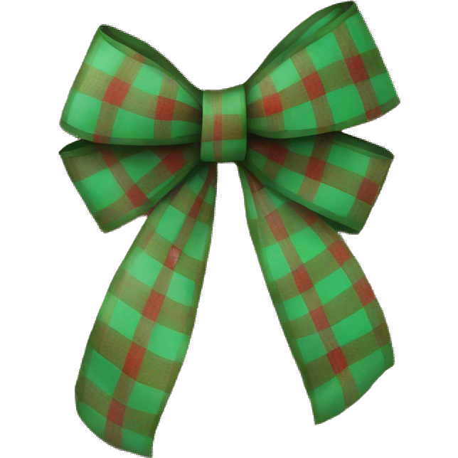 Red green plaid bow pretty cute no background