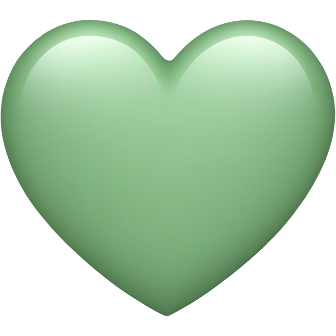 Sage green heart