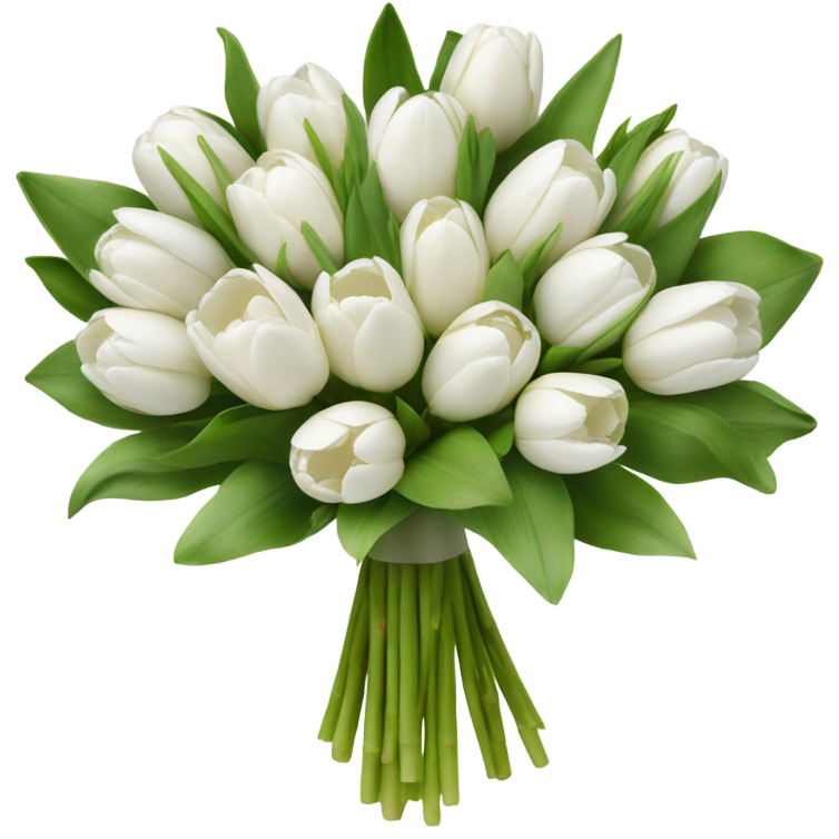 Wedding bouquet white tulips