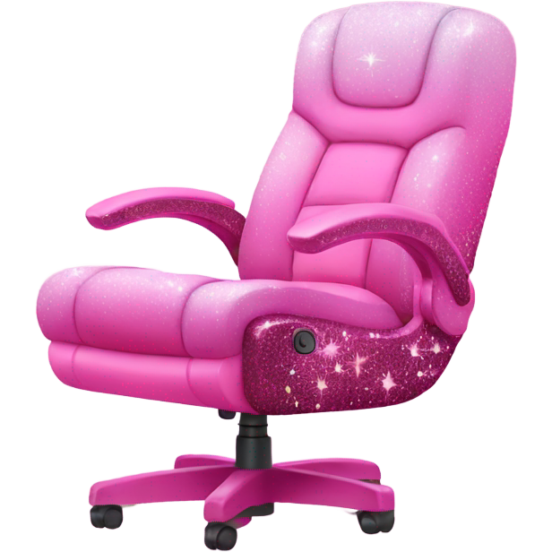 Pink ombre gaming chair with glitter