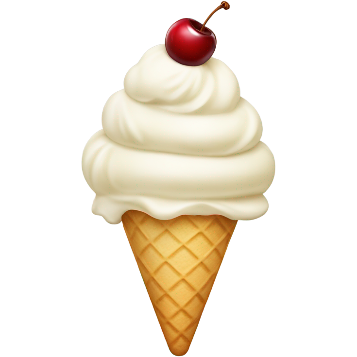 Vanilla ice cream with cherry