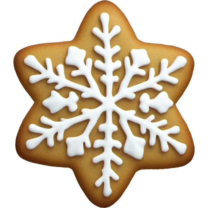 Christmas cookie snowflake shape