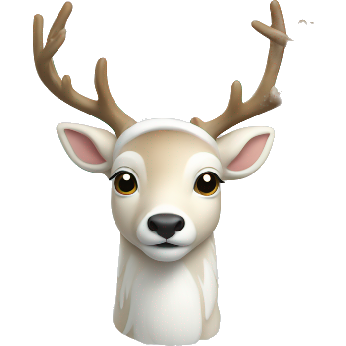 White Christmas deer