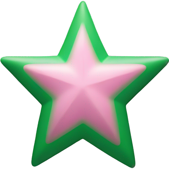 Beautiful pink and green star with details