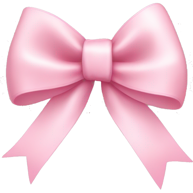 Light pink ribbon bow