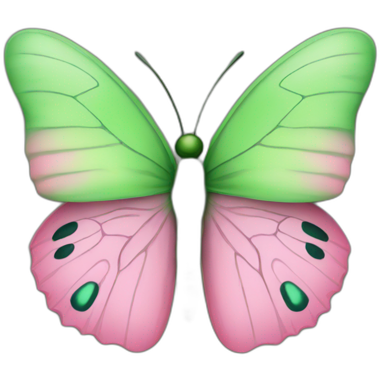 Pink and green butterfly