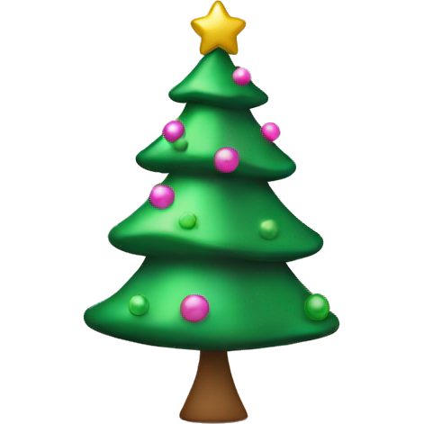 Pink and green Christmas tree