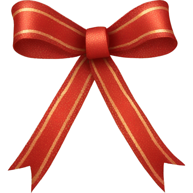 Red ribbon bow