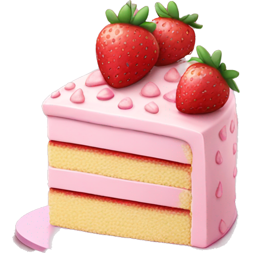 Pink strawberries and cream birthday cake