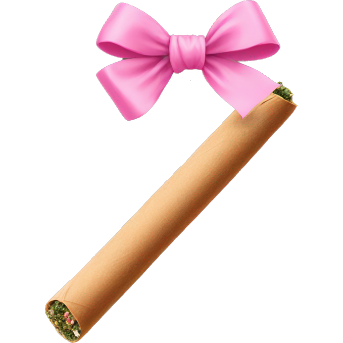 Rolled cbd blunt add pink bow