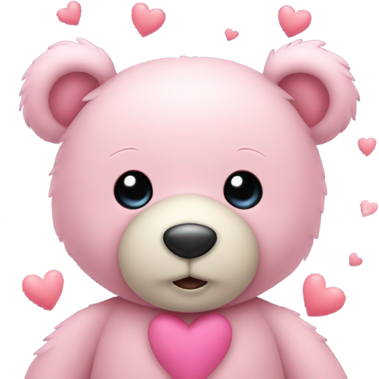 Valentine teddy bear with pastel pink heart