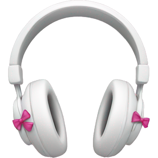 White headphones with pink bows