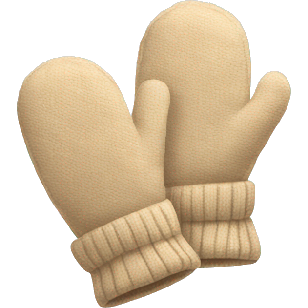 Beige mittens
