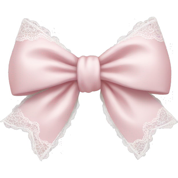 Light pink bow with white lace