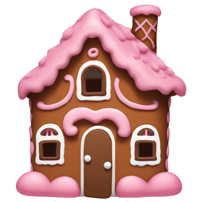 Pink and brown gingerbread house