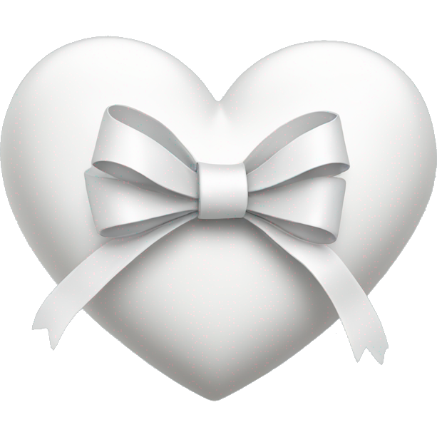 White heart with long bow