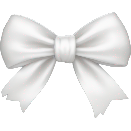 White satin bow