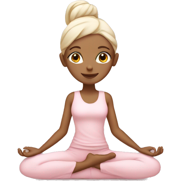 White yoga girl light pink clothes