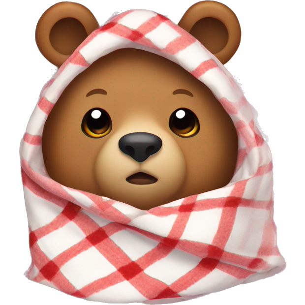 Bear cozy in blanket