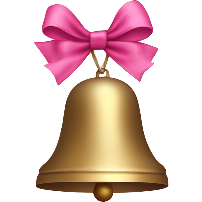A christmas bell with a pink bow