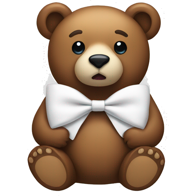 Bear with a white bow