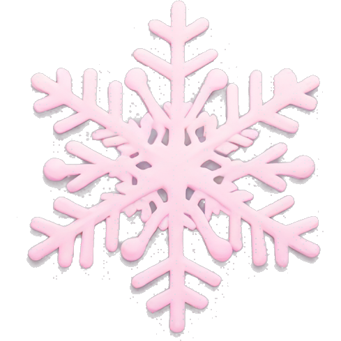 Pastel pink snowflake