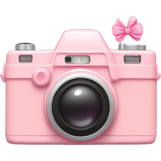 Pastel pink digicam with small pink bow