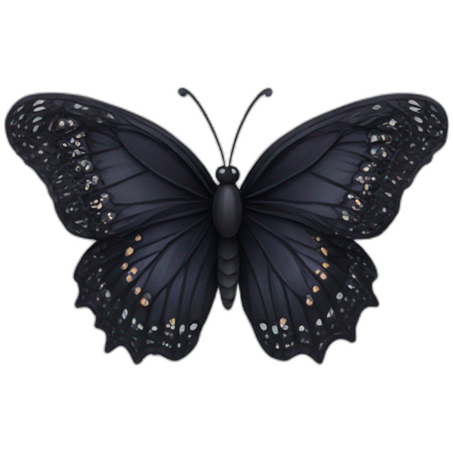 Black lace butterfly