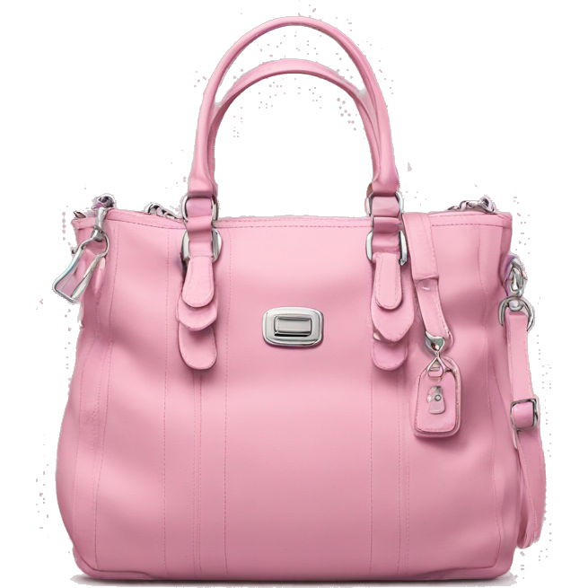 Coach pink bag with silver