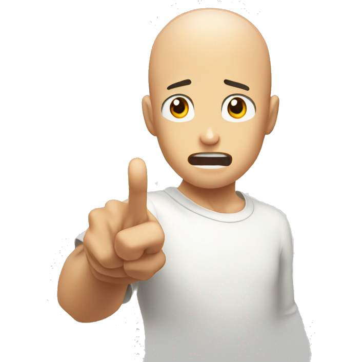 Saitama amazed reaction and hand pointing at right