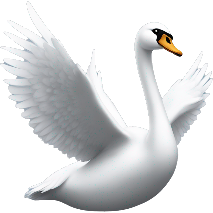 Swan with big wings