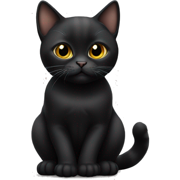 Black munchkin cat sitting