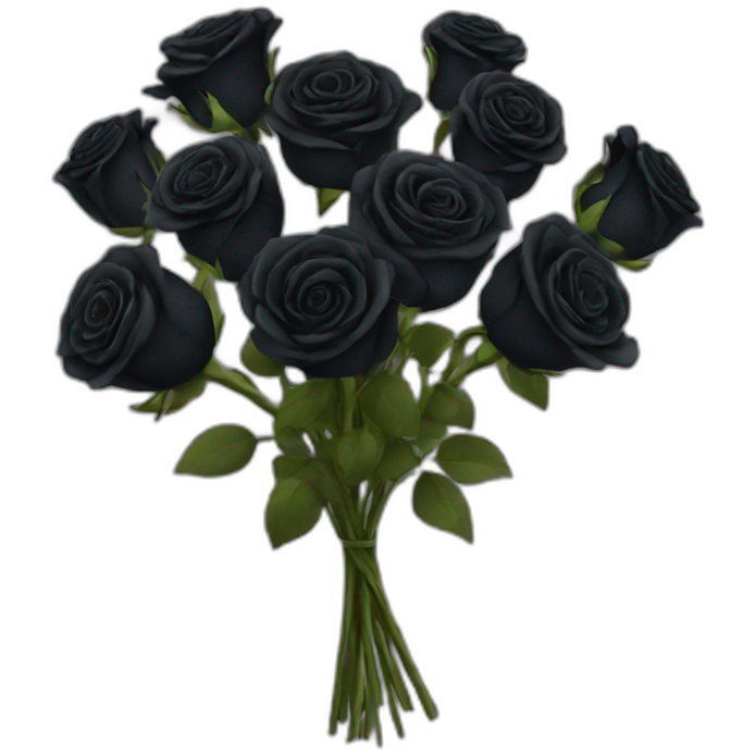 Bouquet of black roses