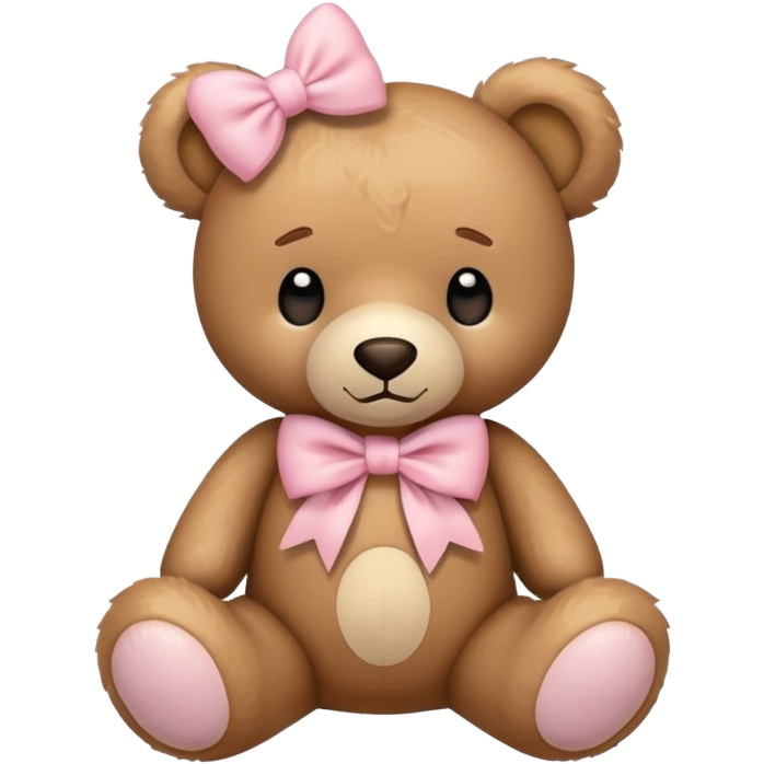 Teddy bear with light pink bow