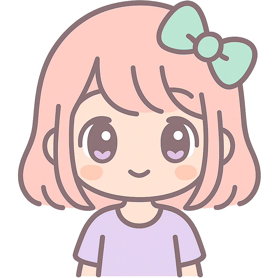 Anime girl, pastel colors, big eyes, kawaii style