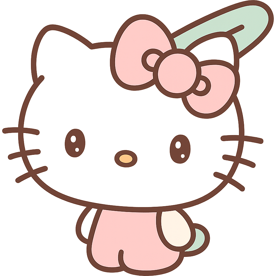 Hello Kitty hairpin, kawaii style