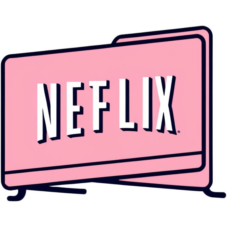 Baby pink Netflix logo