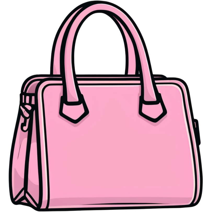Pink and black gothic purse