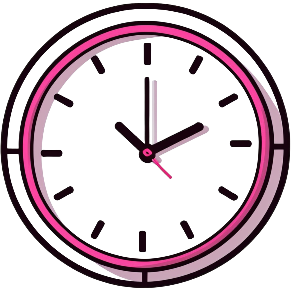 Pink clock